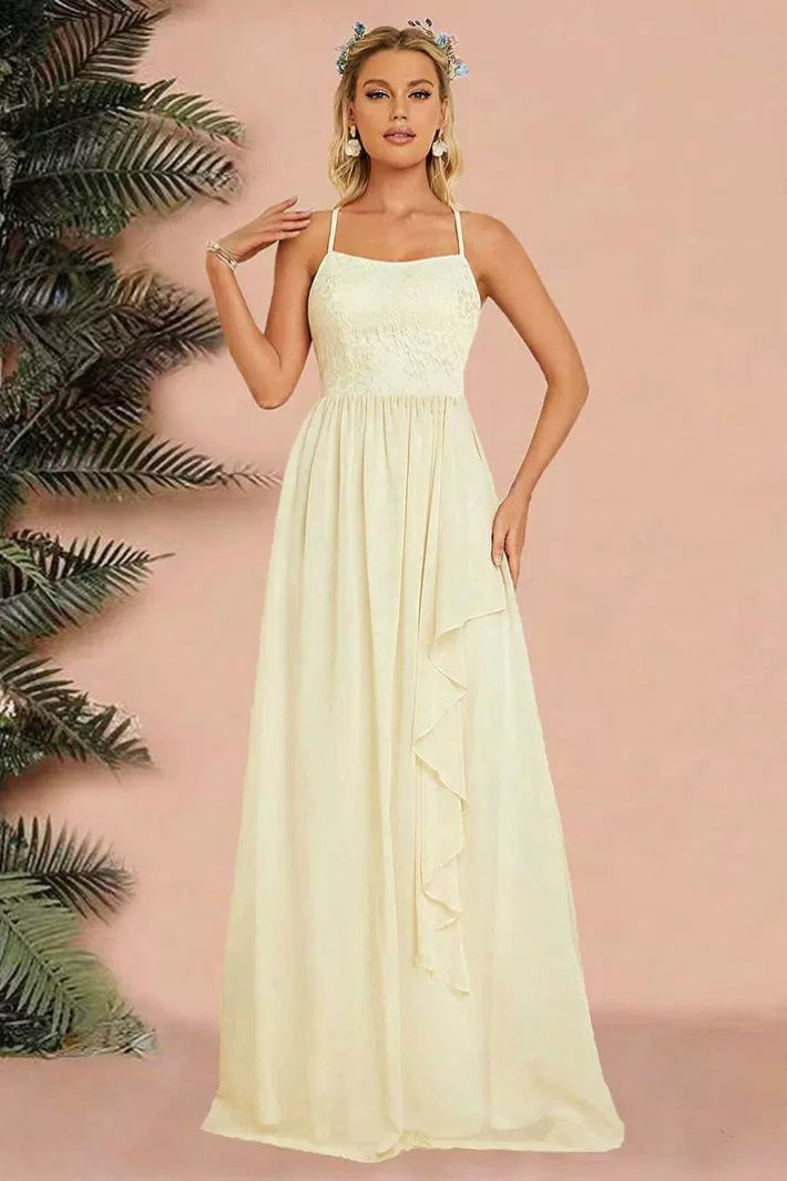 Sexy Backless Spaghetti Strap Party Gown Prom Dress
