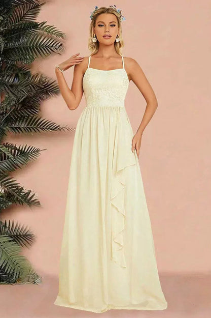 Sexy Backless Spaghetti Strap Party Gown Prom Dress