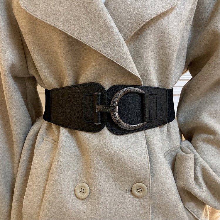 Fashion Leather Stretch Waist Belt