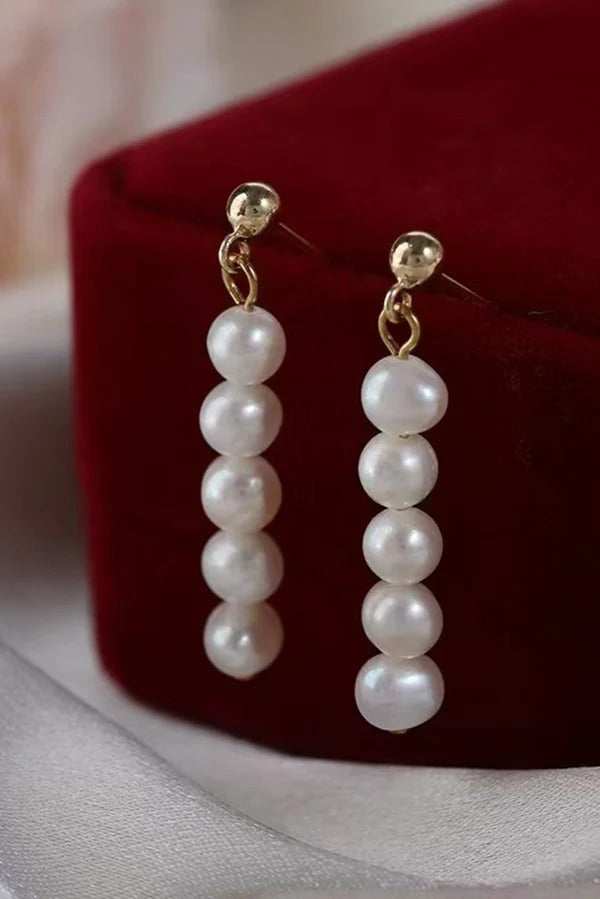 Pearl and Flower Earrings