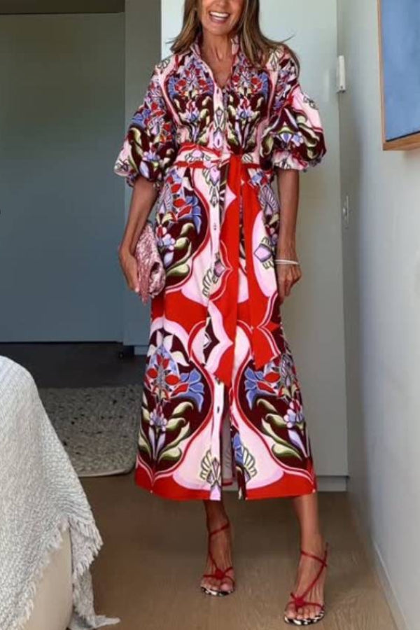 Dress Phoebe Print Red