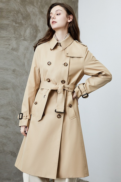 British Style Long Versatile Office Elegant Overcoat