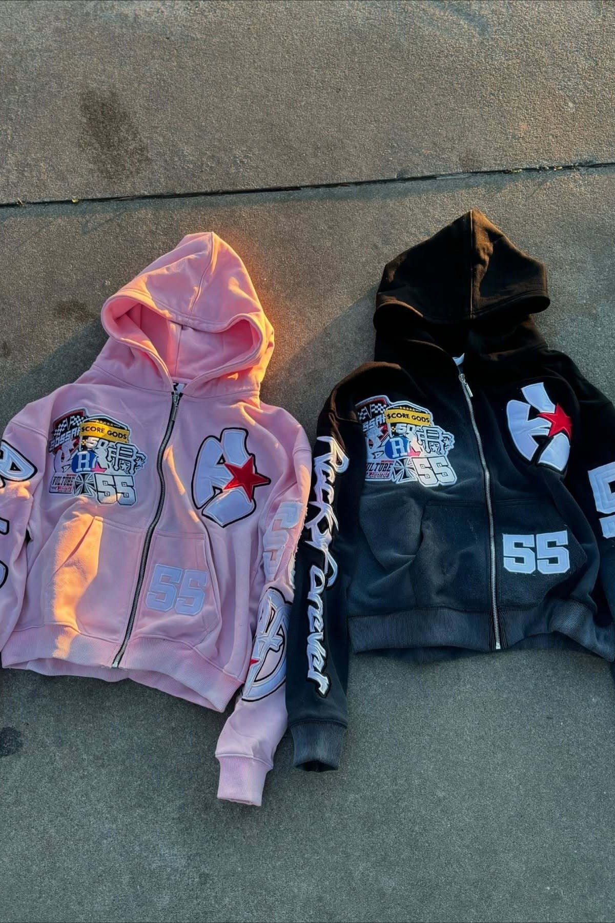 Racing Graphic Zip Up Hoodie