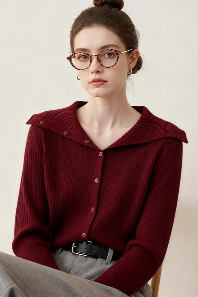 Slim Fit Shawl Collar Cardigan