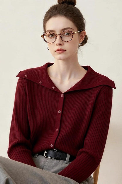 Slim Fit Shawl Collar Cardigan