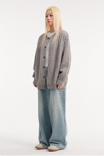 Cable Knit Vintage Cardigan