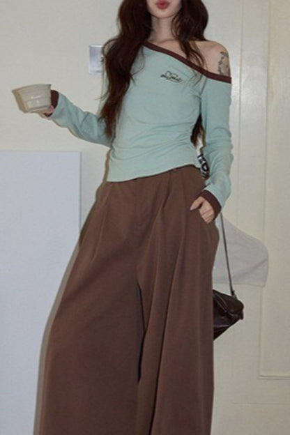 Tied Waist Asymmetric Knit Top