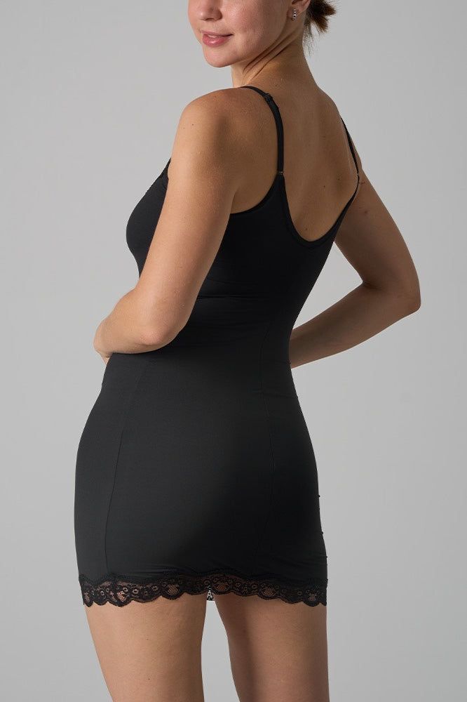 Stretchy Sleeveless Lace Slip Bodycon Dress