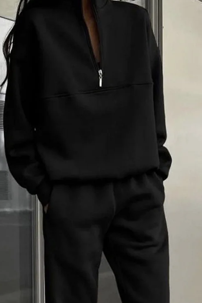 Casual Sweatshirt and Trousers Two-piece Suit