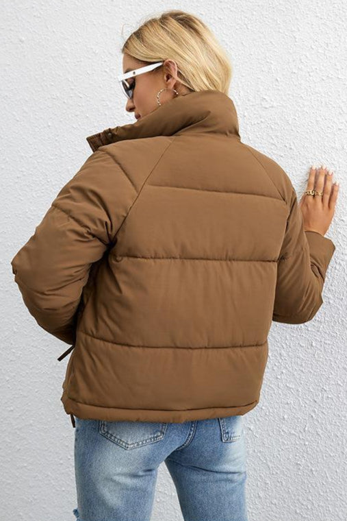 Short Stand Collar Puffer Coat