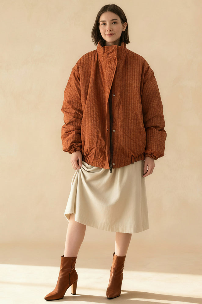 Reversible Brown Cotton Jacket
