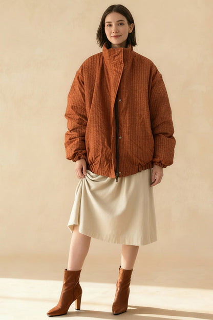 Reversible Brown Cotton Jacket