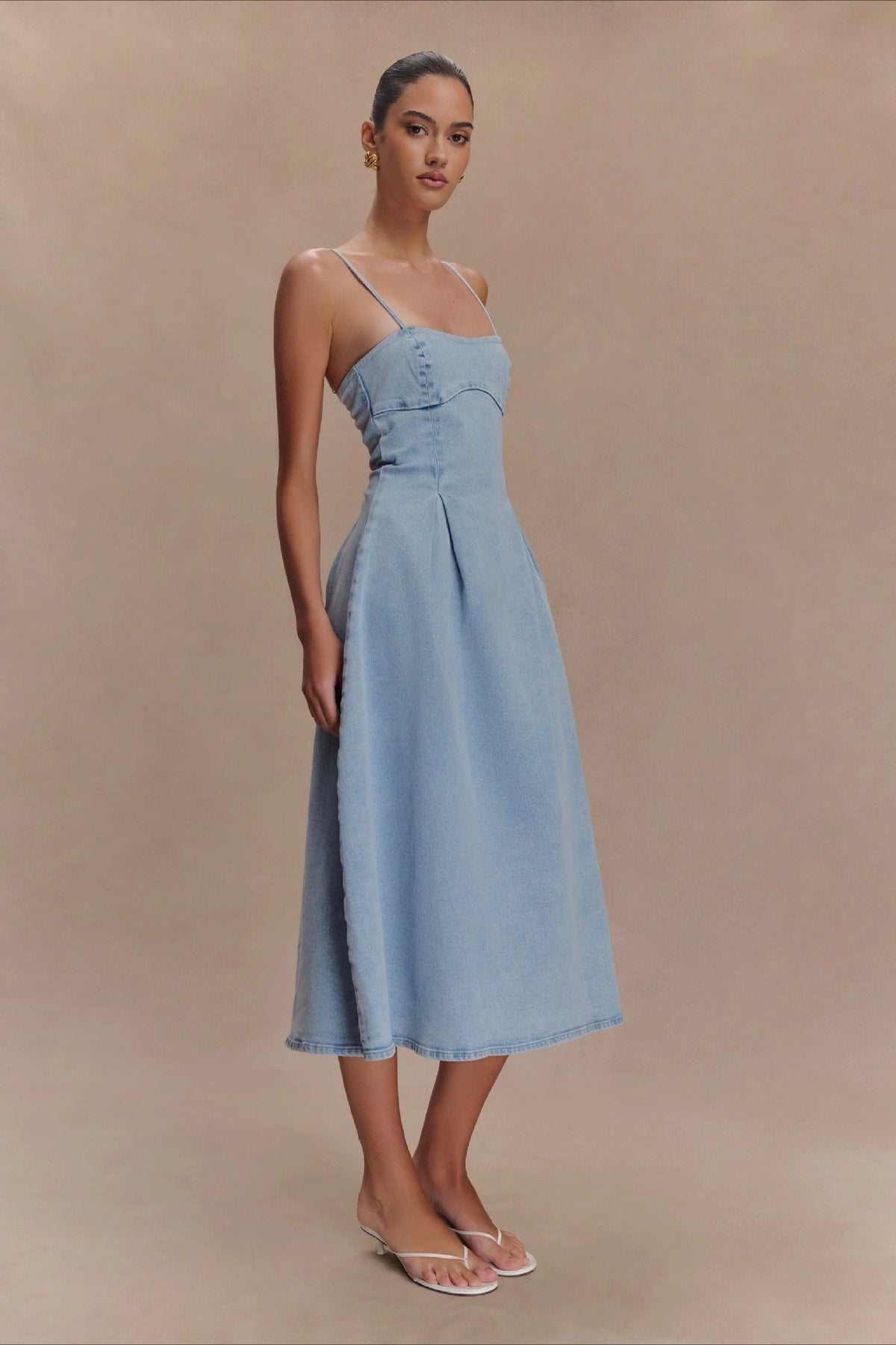 Strapless Denim Dress