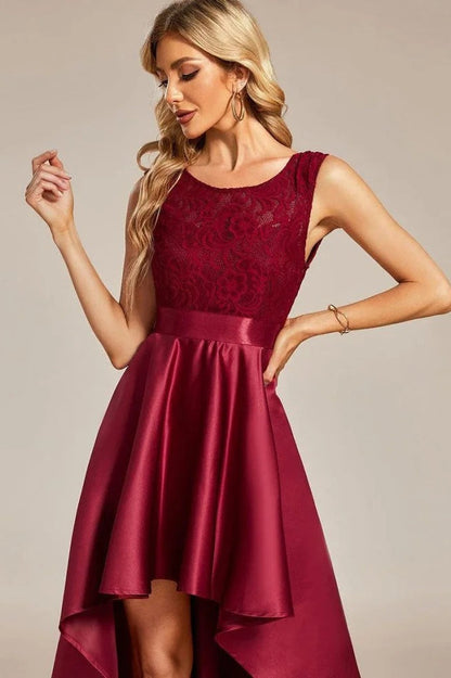 Blush Ruffled Hem Prom Dress