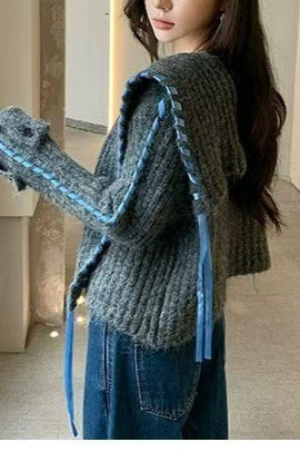 Handmade Knit Cardigan Sweater