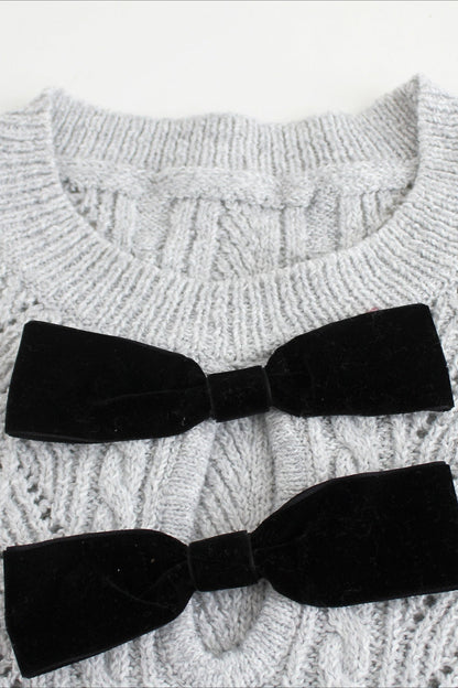 Solid Color Long Sleeve Knit Sweater Dress