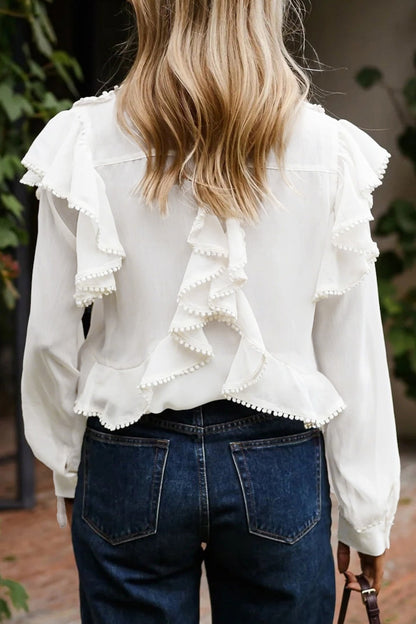 Elegant Vacation Unique Design Casual Blouse