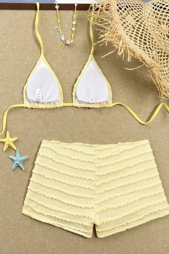 Sequin Starfish Accent Two Piece Swim Set