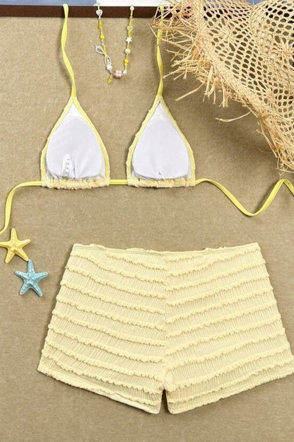 Sequin Starfish Accent Two Piece Swim Set