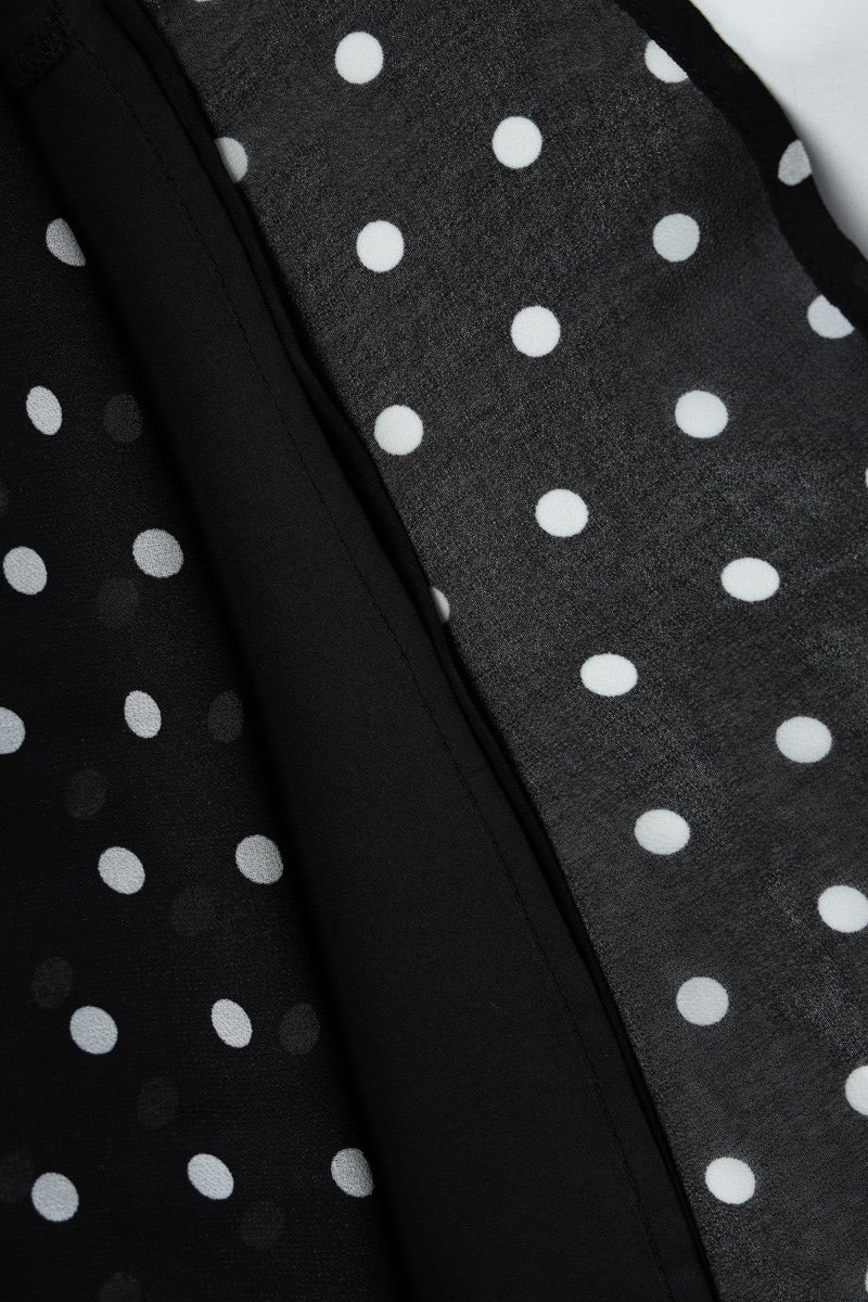 Polka Dot Halter Strapless Mini Dress