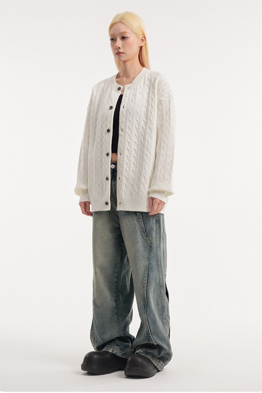 Cable Knit Vintage Cardigan