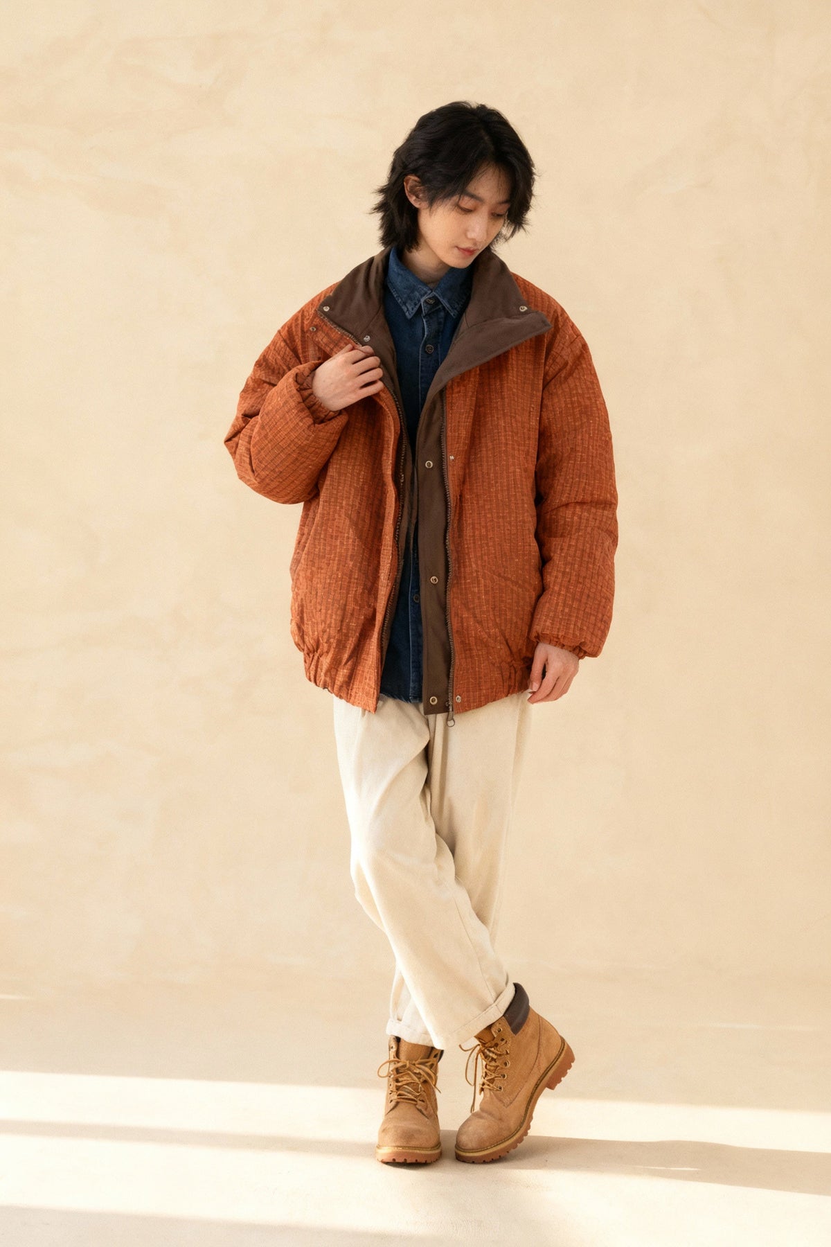 Reversible Brown Cotton Jacket