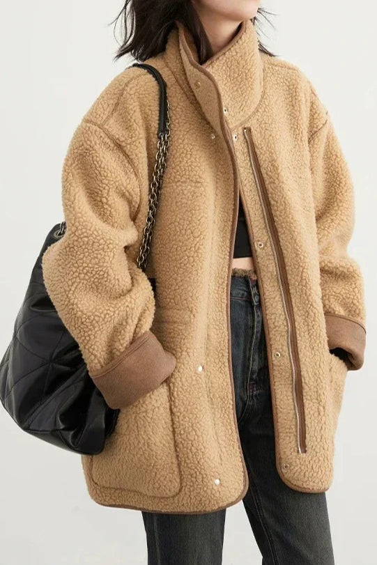 Reversible Stand Collar Puffer Jacket
