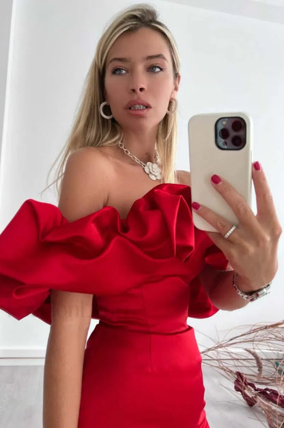 Elastic Mystic Stylish Satin Dress