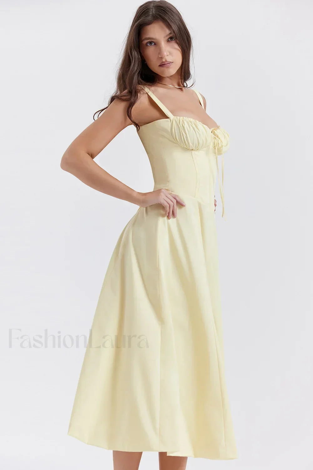 Elegant Floral Side Split Floral Dress