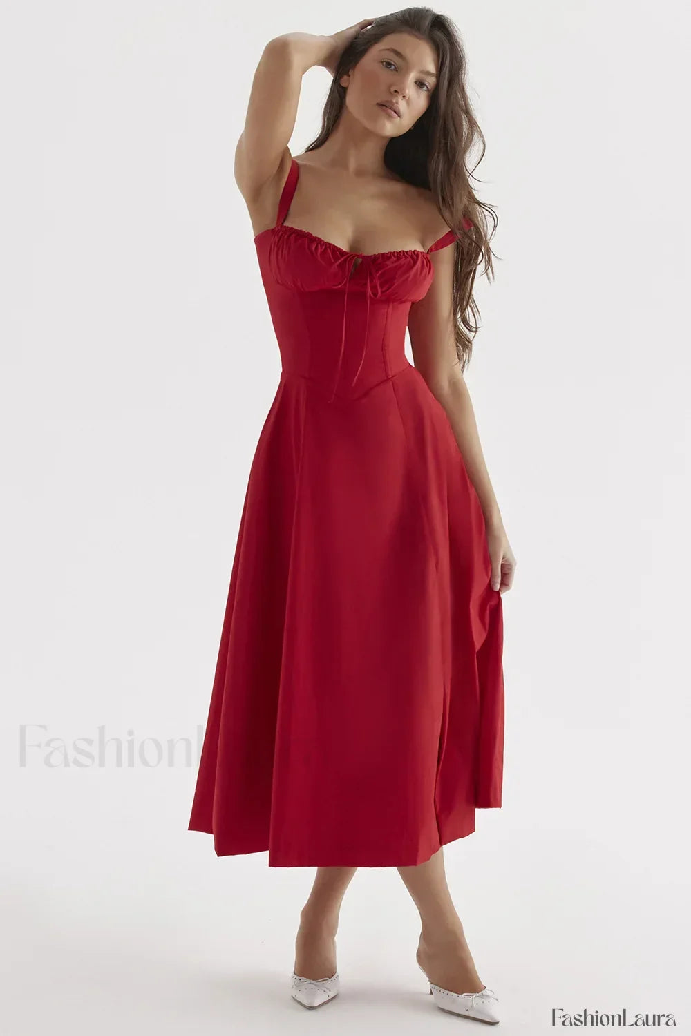 Elegant Floral Side Split Floral Dress