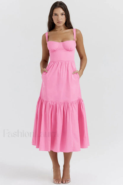 Elia Floral Stylish Midi Sundress
