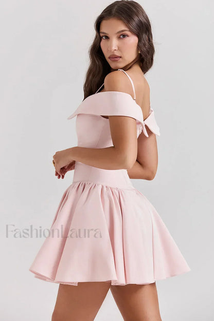 Elida Black Stylish Mini Dress