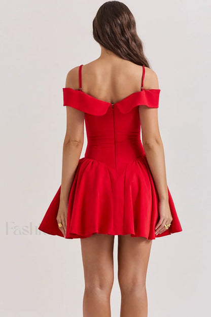 Elida Black Stylish Mini Dress