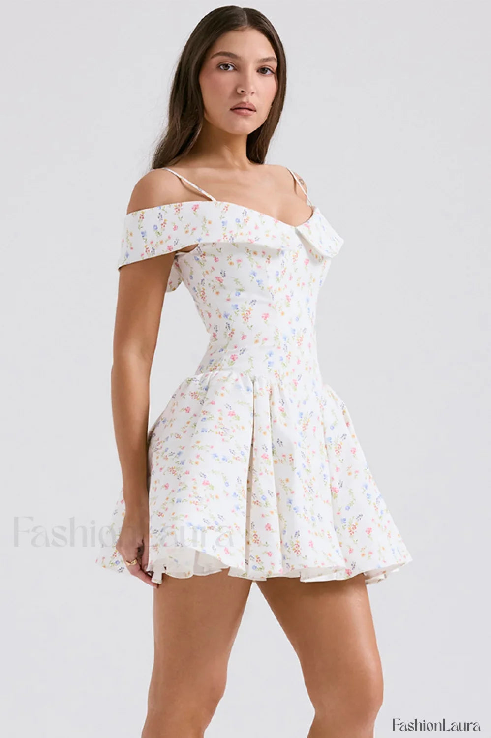 Elida Black Stylish Mini Dress