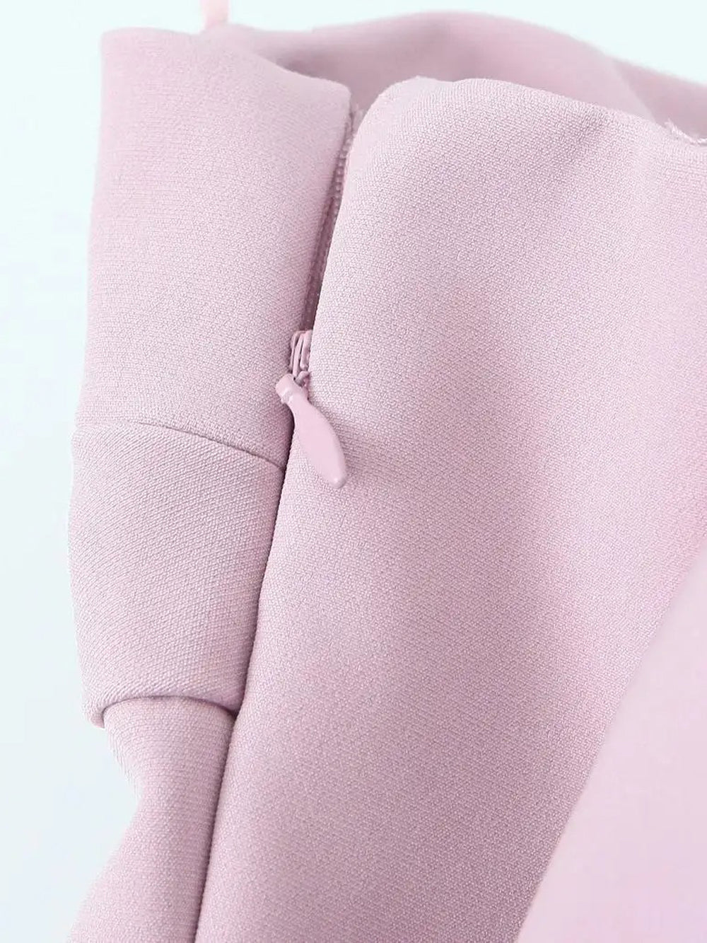 Pink Strapless Bow Front Princess Seam A-Line Mini Dress