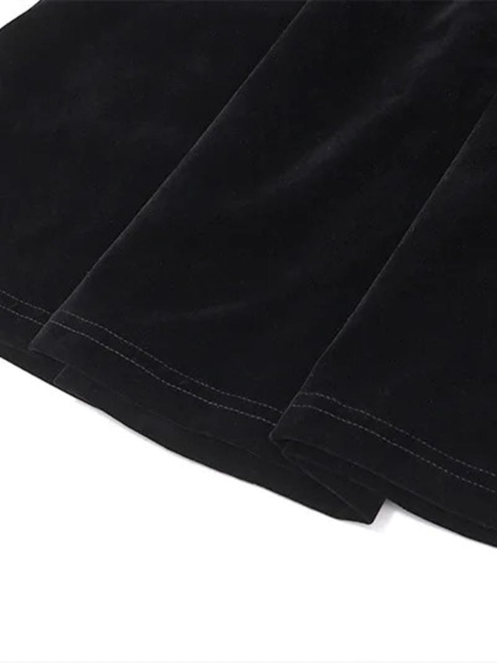 Velvet Strapless Satin Trim Fit and Flare Mini Dress