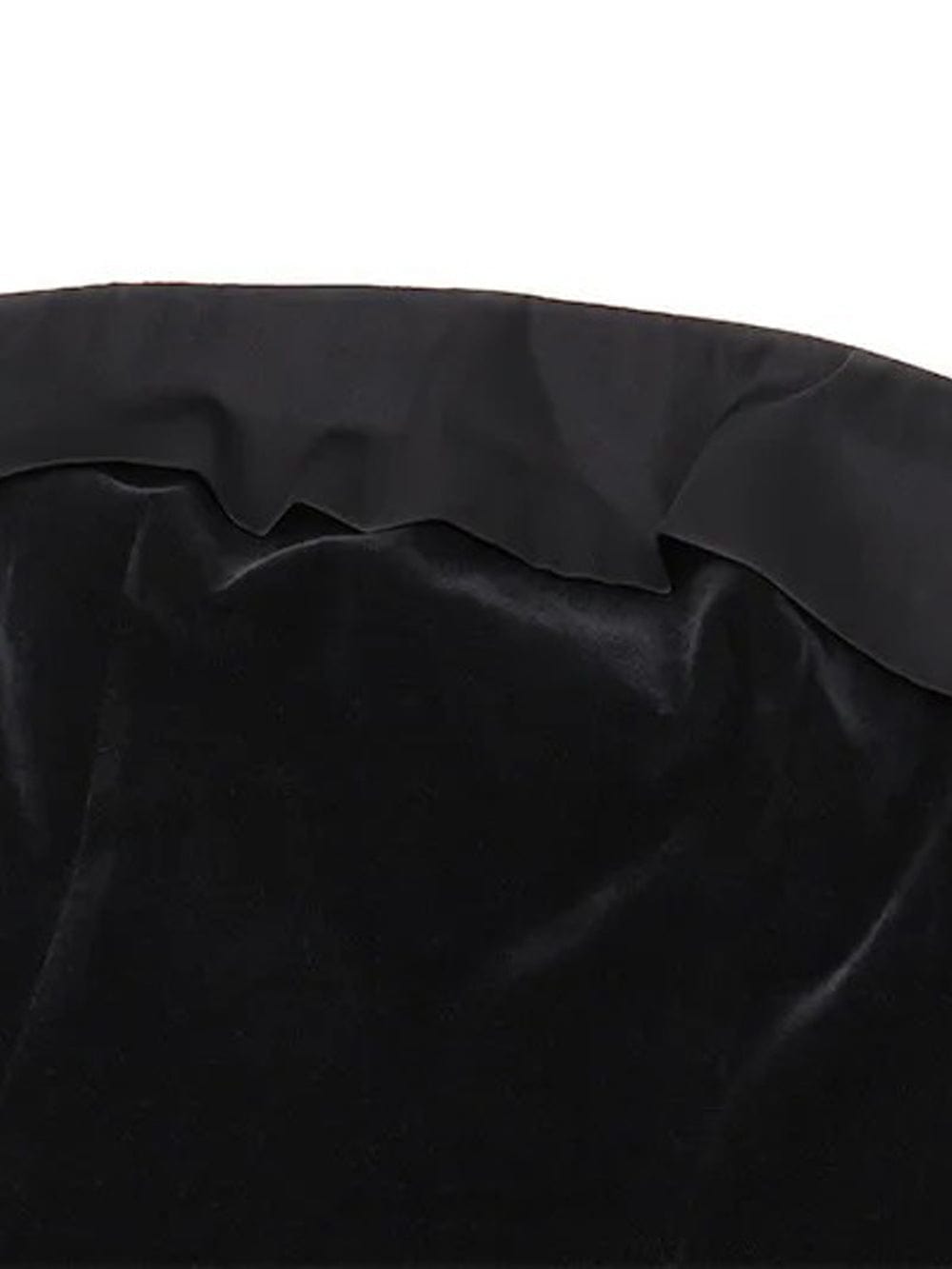 Velvet Strapless Satin Trim Fit and Flare Mini Dress