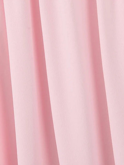 Pink Strapless Ruched Gathered Bodice Pleated Flowy Maxi Dress