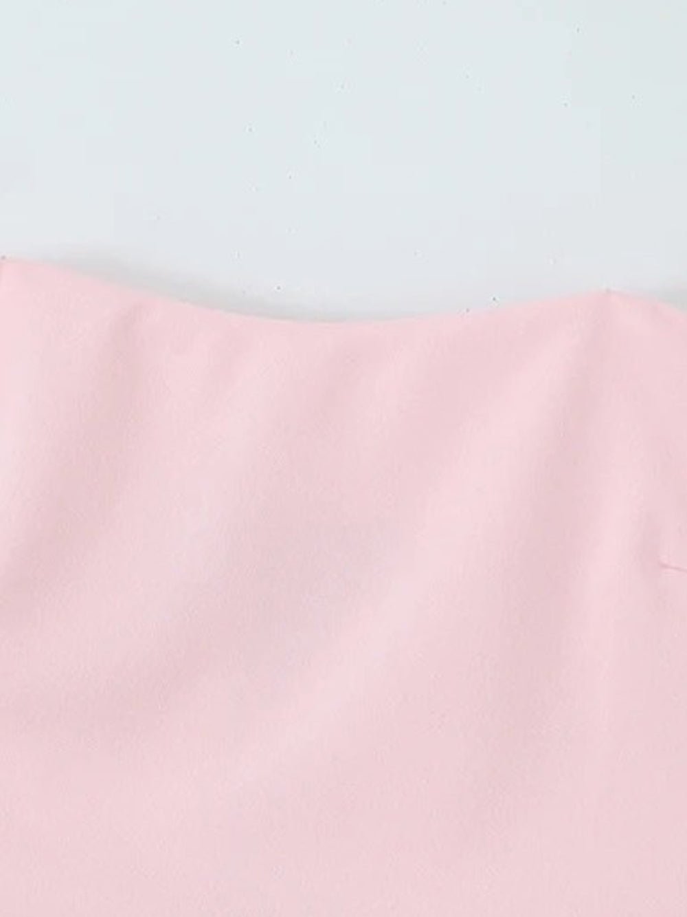 Pink Strapless Ruched Gathered Bodice Pleated Flowy Maxi Dress