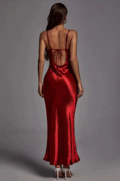 Emily Metallic Stylish Gold Maxi Dress