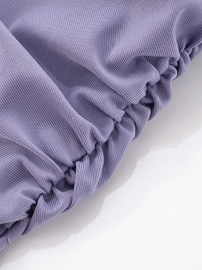 Mock Neck Waist Knot Drape Panel Bodycon Maxi Dress