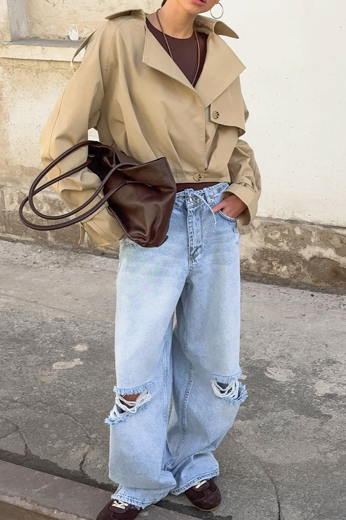 Double Breasted Oversized Utility Coat