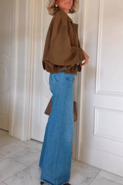 Jacket casual oversized long sleeve fashionable street style jacket