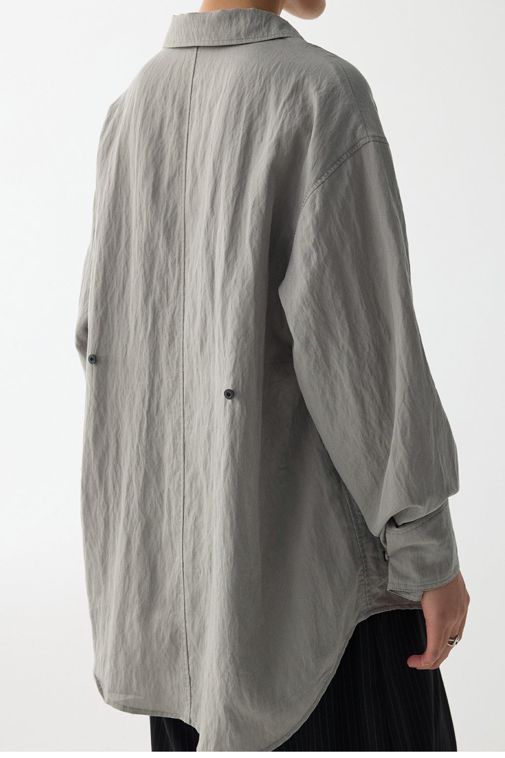 Draped V Neck Textured Blouse