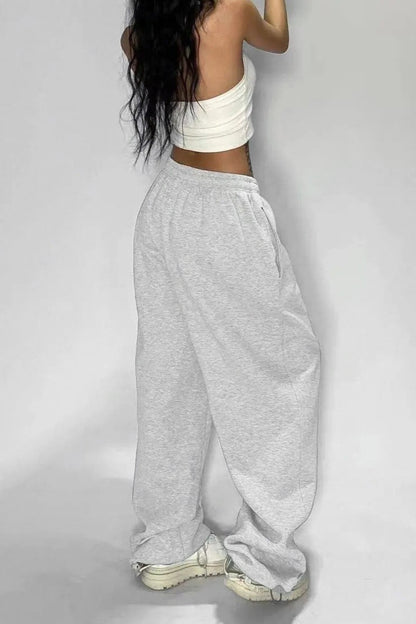 Relaxed Fit Solid Tone Lounge Knit Pants