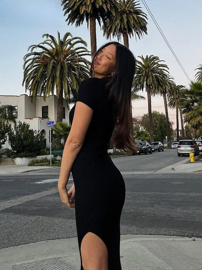 Solid Color Sleeveless Midi Dress