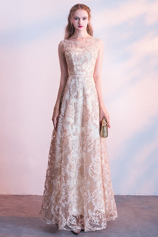 Floral Print Long Sleeve Column Gown Prom Dress