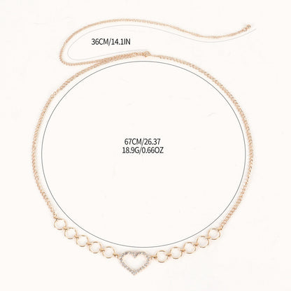 Heart Rhinestone Sparkle Chic Waist Chain