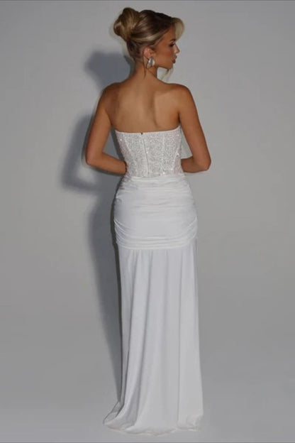 Deep Plunge Bodycon Mermaid Gown Prom Dress