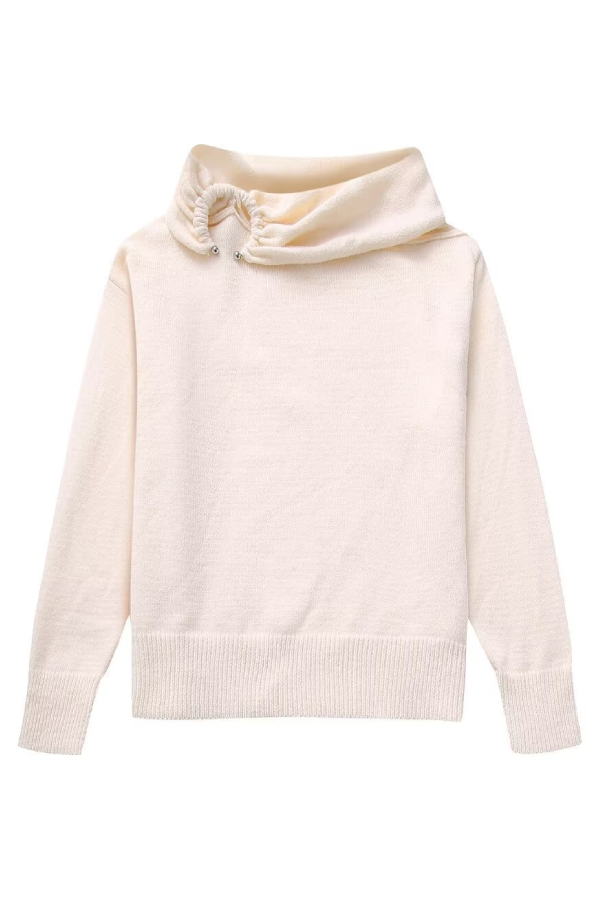 Off-shoulder Casual Loose Knit Sweater